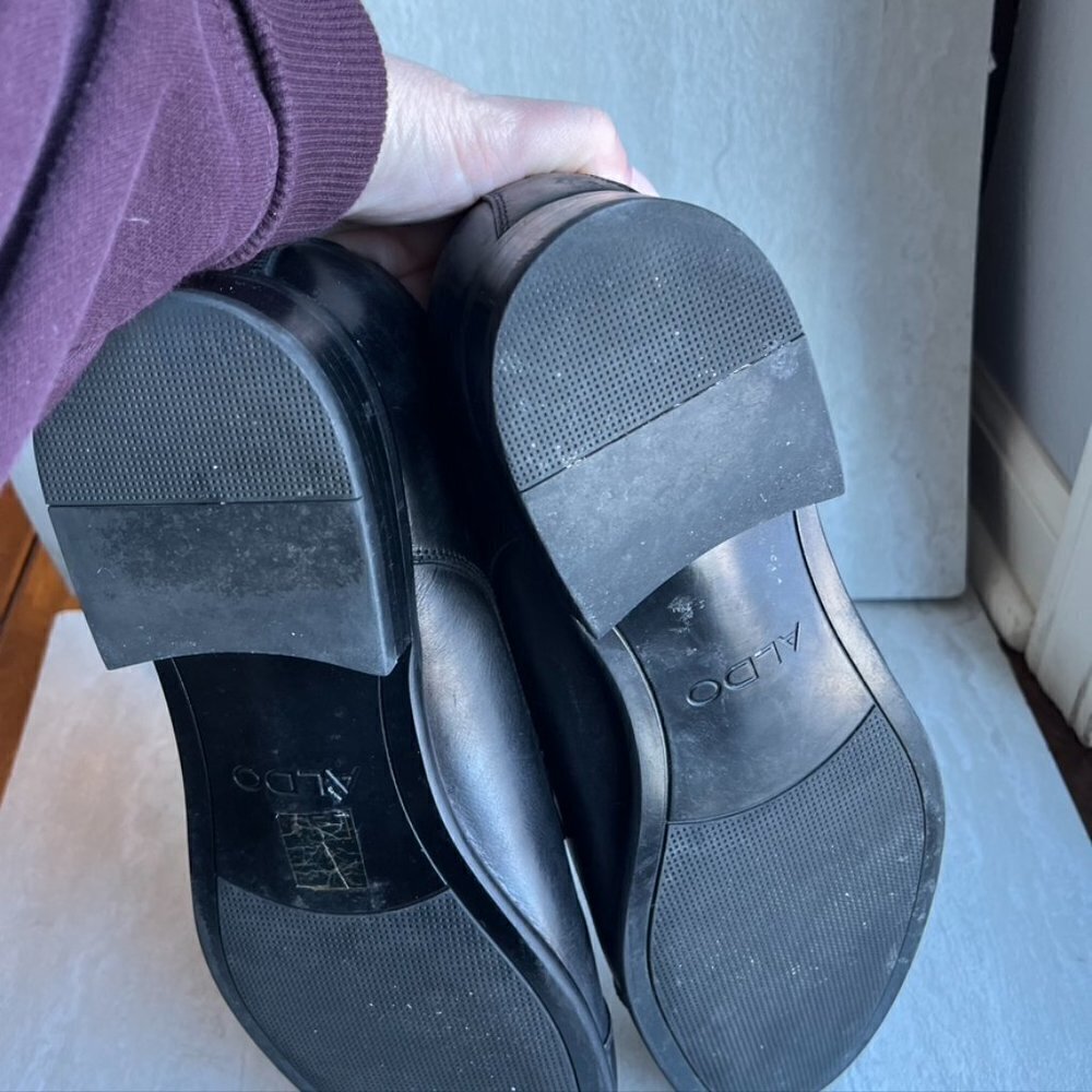 ** Aldo Men's Leather dress shoes Tie Size 10 - Picture 8 of 10